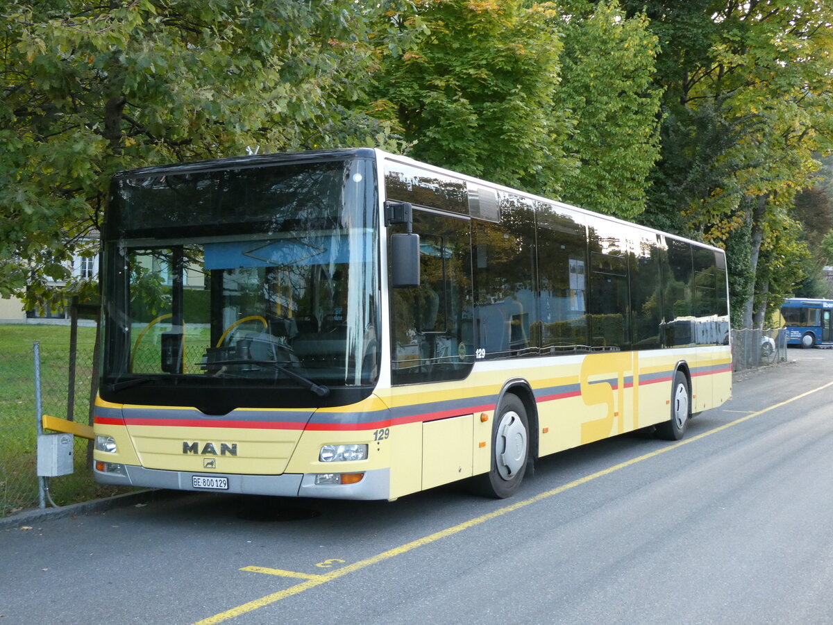 (228'924) - STI Thun - Nr. 129/BE 800'129 - MAN am 12. Oktober 2021 bei der Schifflndte Thun