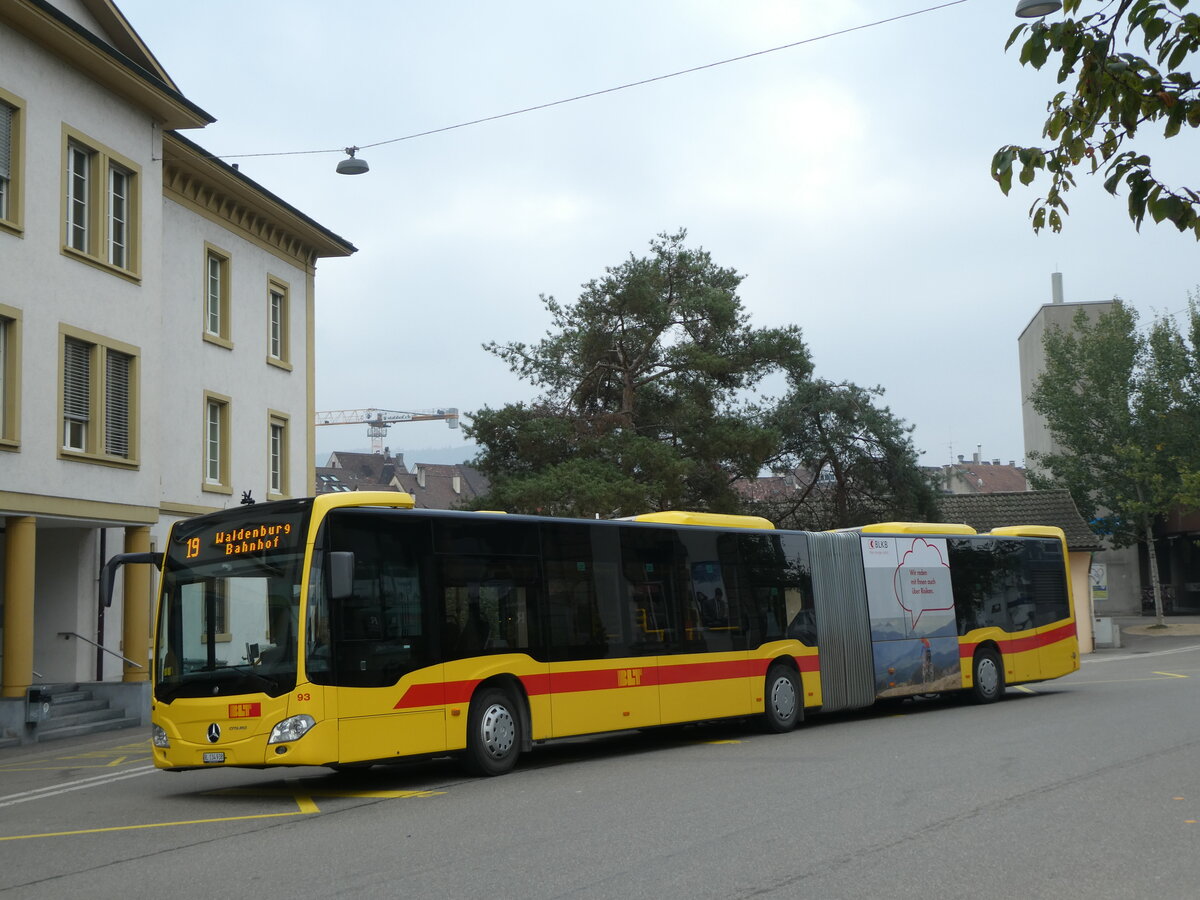 (228'940) - BLT Oberwil - Nr. 93/BL 134'938 - Mercedes am 12. Oktober 2021 beim Bahnhof Liestal