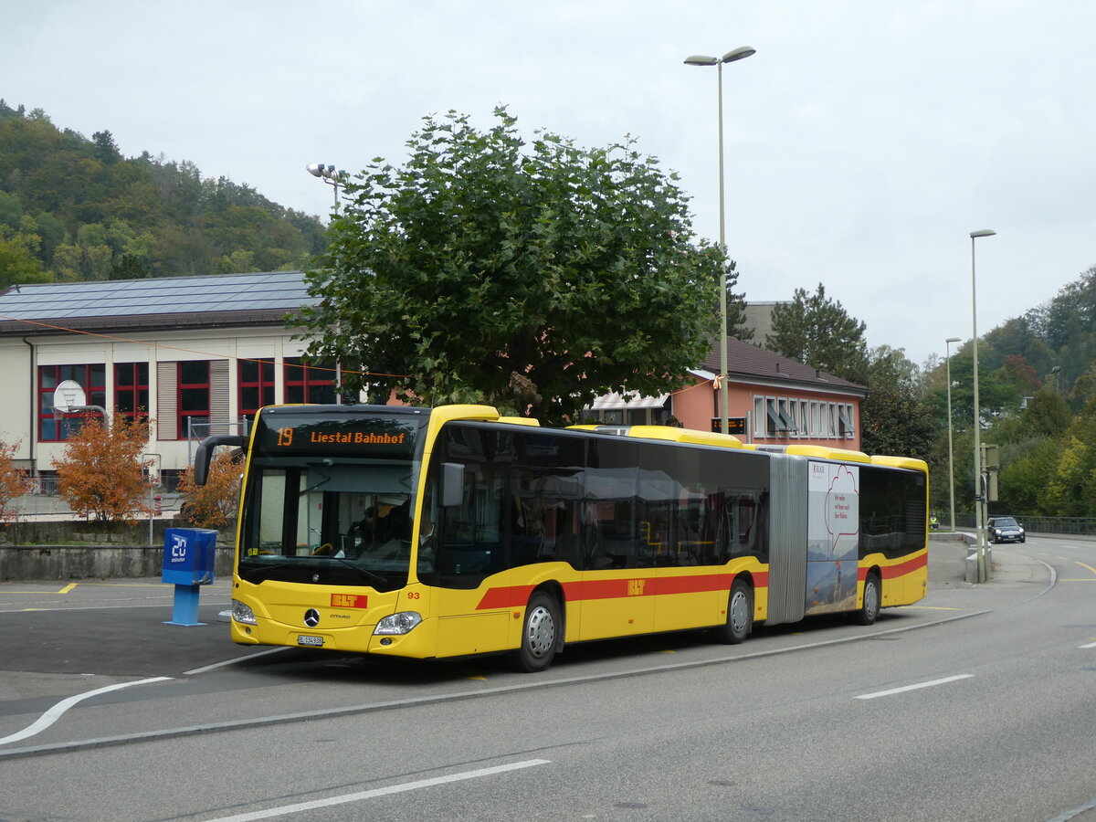 (228'986) - BLT Oberwil - Nr. 93/BL 134'938 - Mercedes am 12. Oktober 2021 in Waldenburg, Station