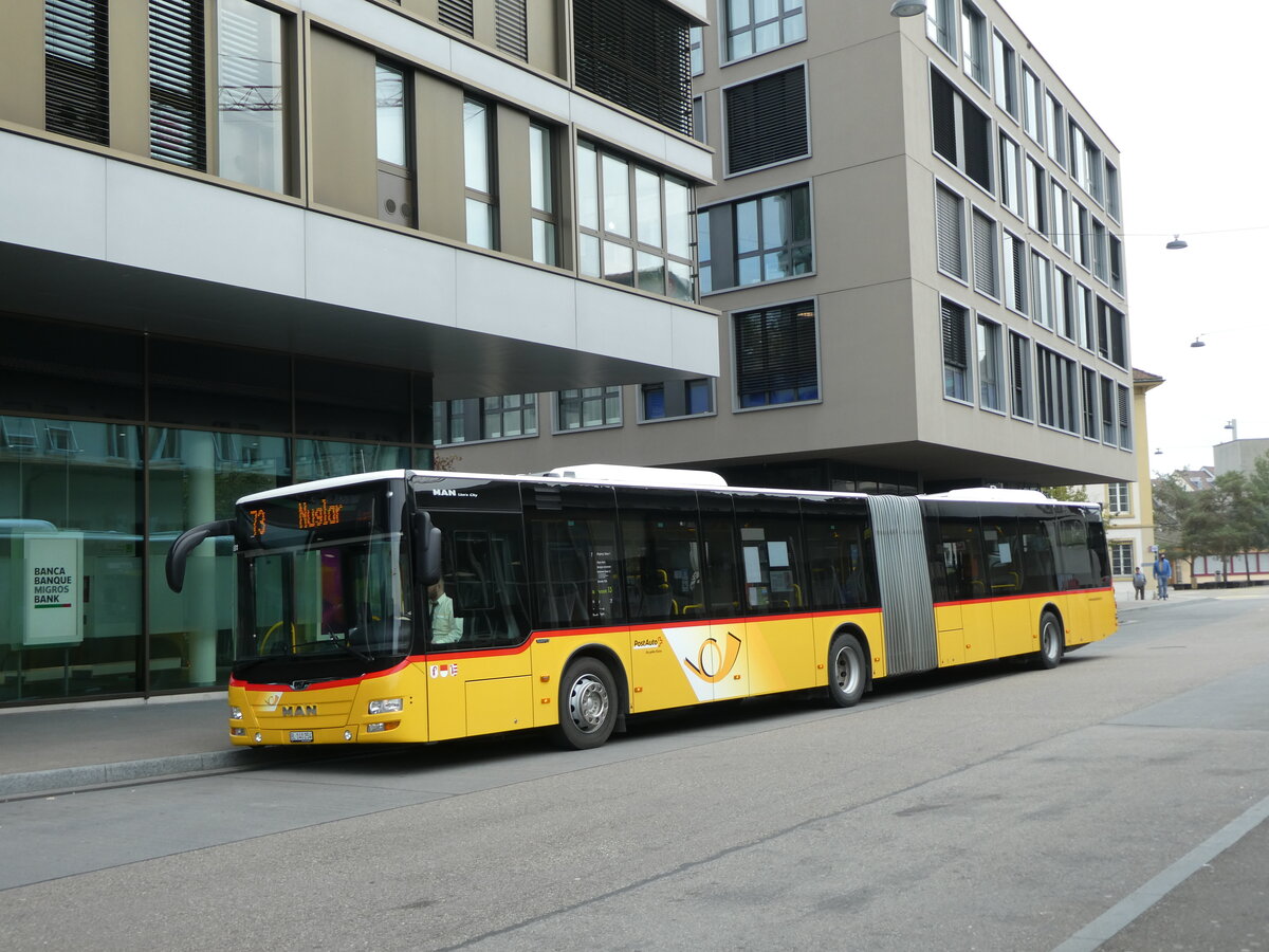 (228'998) - PostAuto Nordschweiz - BL 140'254 - MAN am 12. Oktober 2021 beim Bahnhof Liestal