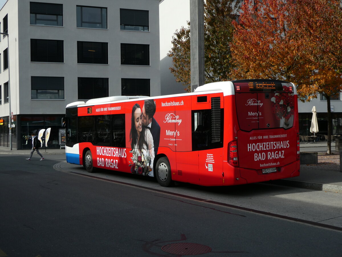 (229'541) - RTB Altsttten - Nr. 58/SG 131'606 - Mercedes am 20. Oktober 2021 beim Bahnhof Sargans