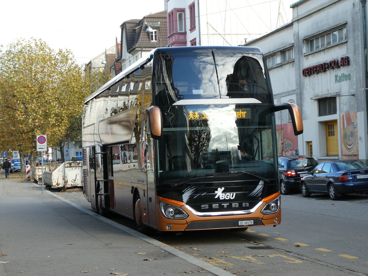 (230'179) - BGU Grenchen - Nr. 9/SO 66'578 - Setra am 8. November 2021 beim Hauptbahnhof Solothurn