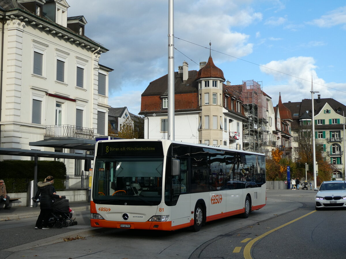 (230'196) - BSU Solothurn - Nr. 81/SO 148'781 - Mercedes am 8. November 2021 beim Hauptbahnhof Solothurn