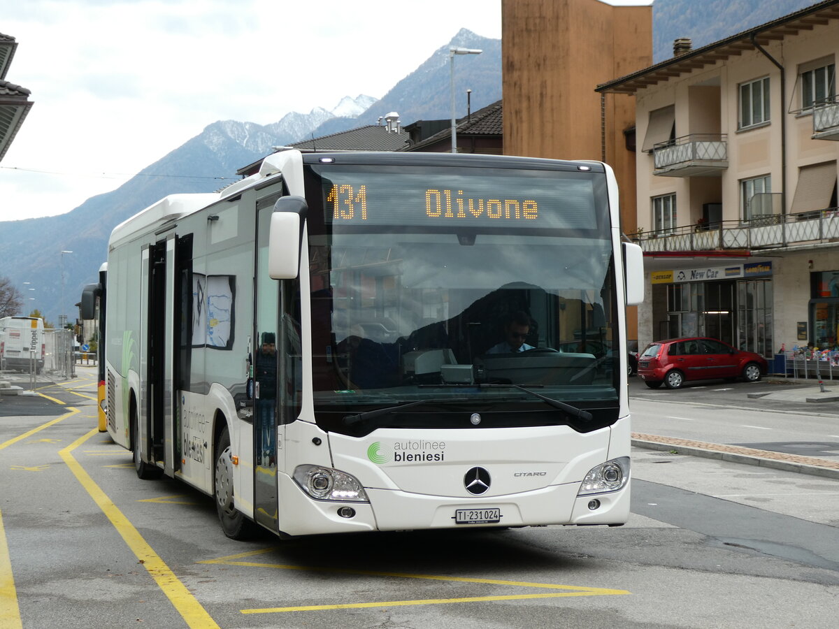 (230'450) - ABl Biasca - Nr. 24/TI 231'024 - Mercedes am 10. November 2021 beim Bahnhof Biasca