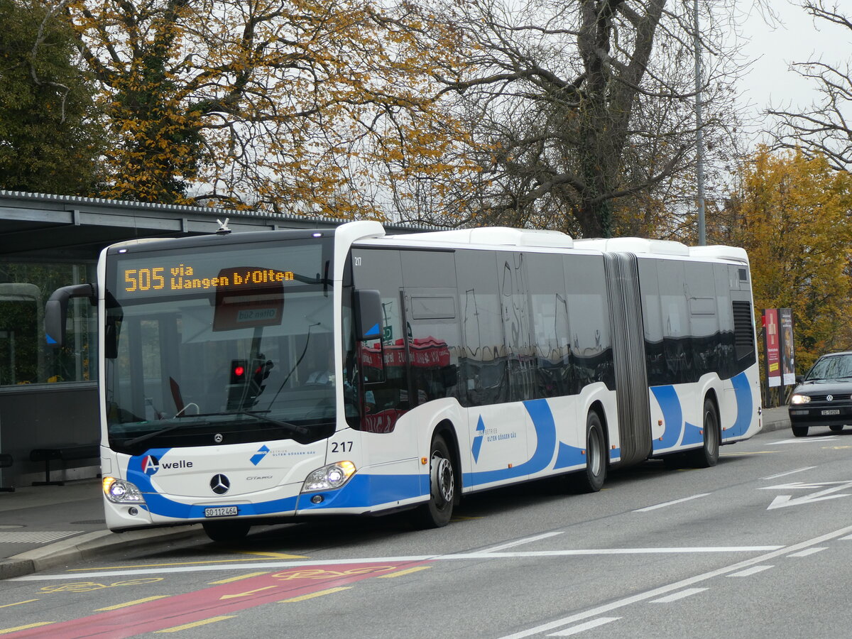 (230'480) - BOGG Wangen b.O. - Nr. 217/SO 112'464 - Mercedes am 11. November 2021 beim Bahnhof Olten