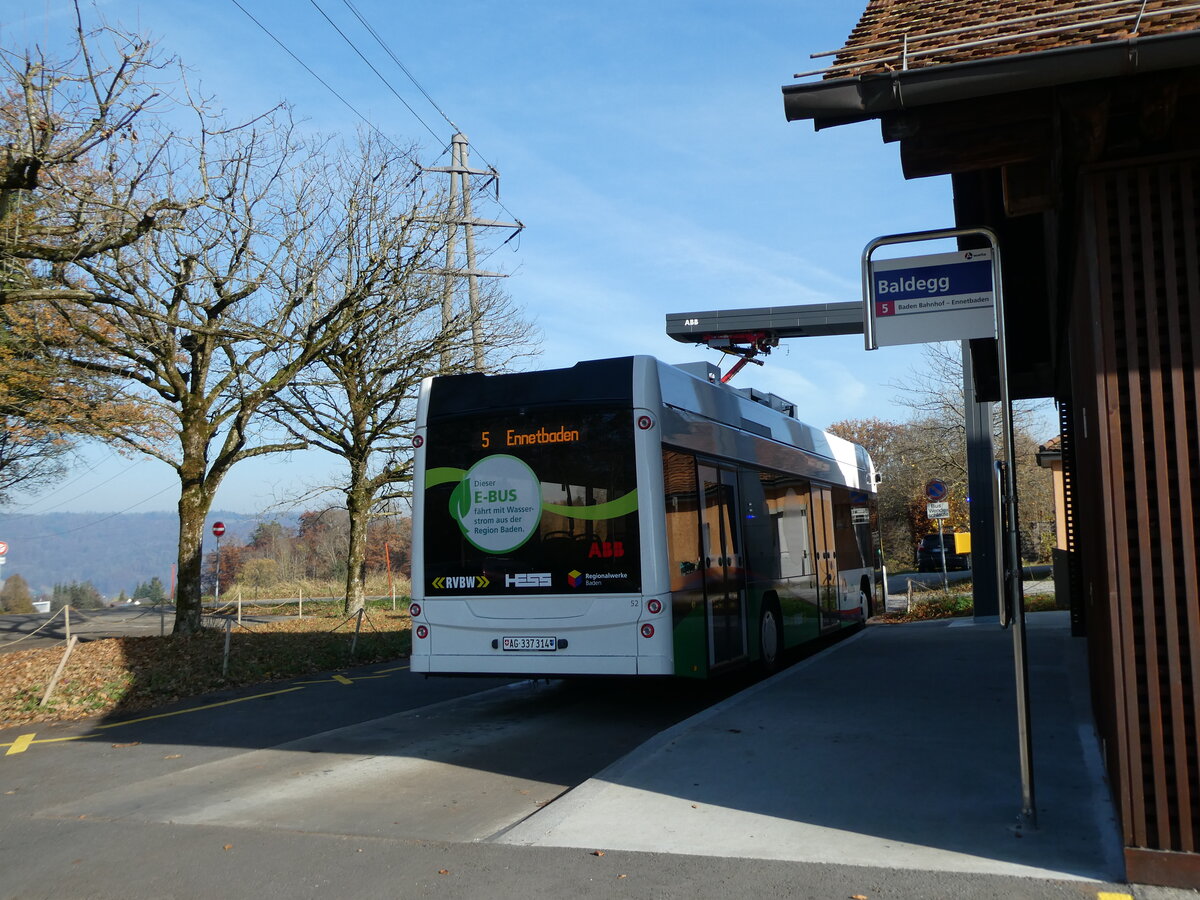 (230'488) - RVBW Wettingen - Nr. 52/AG 337'314 - Hess am 11. November 2021 in Baden, Baldegg