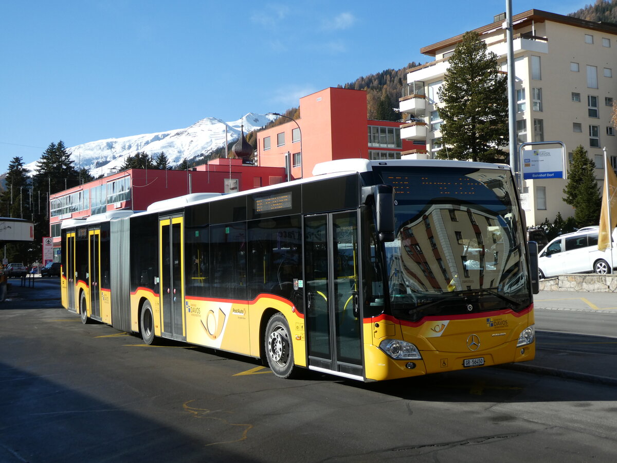 (230'523) - PostAuto Graubnden - GR 56'450 - Mercedes am 12. November 2021 beim Bahnhof Davos Dorf