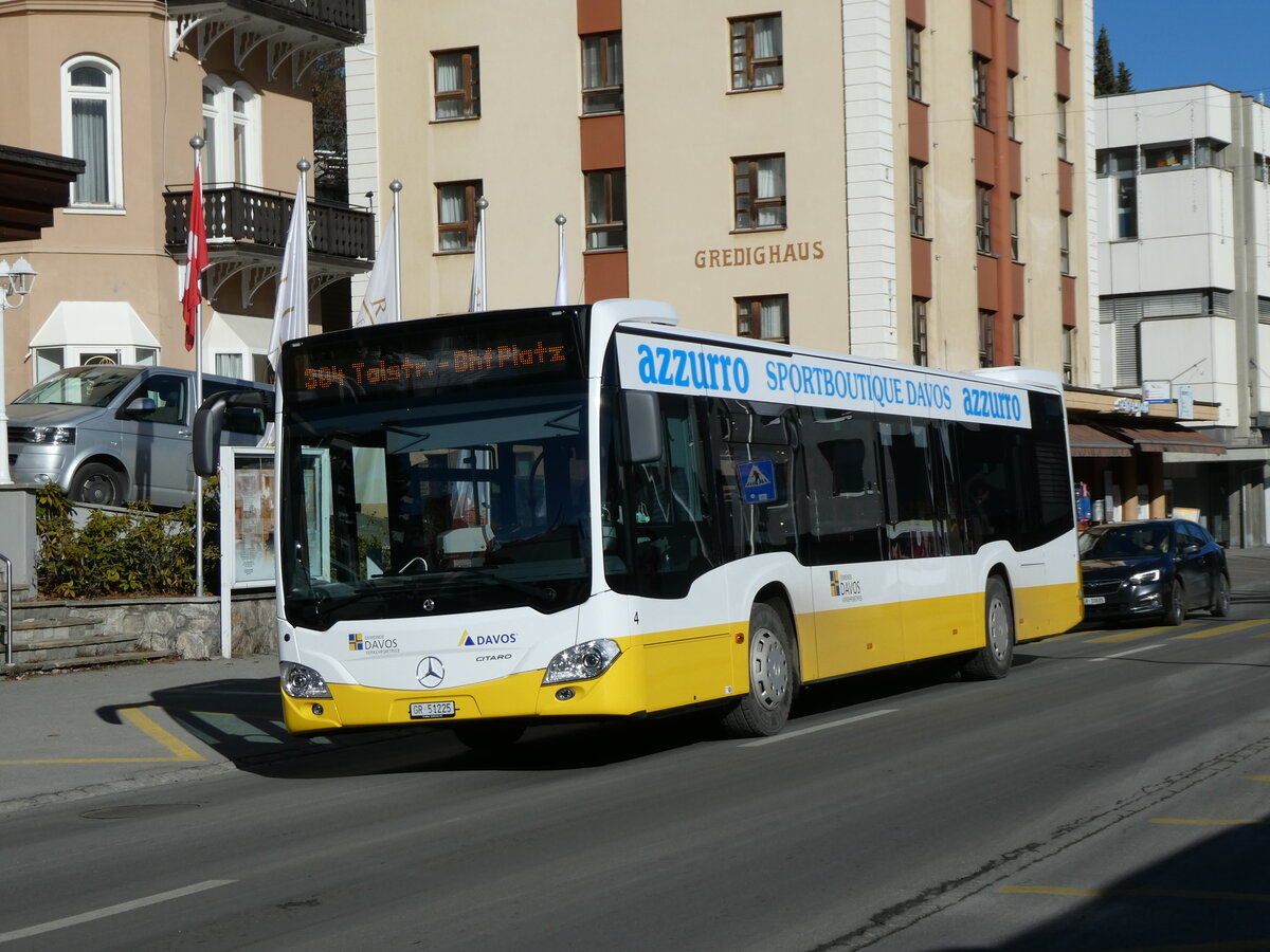 (230'538) - VBD Davos - Nr. 4/GR 51'225 - Mercedes am 12. November 2021 beim Bahnhof Davos Dorf