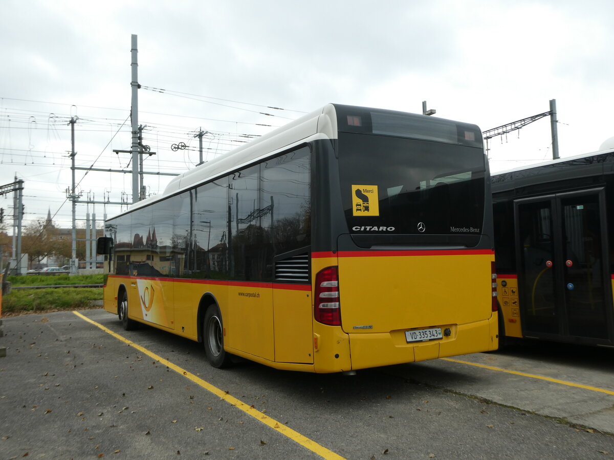 (230'644) - CarPostal - VD 335'343 - Mercedes am 13. November 2021 in Yverdon, Garage