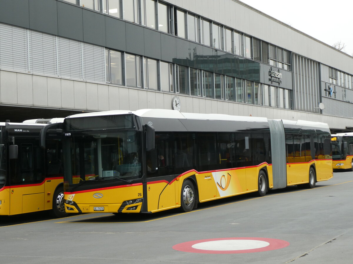 (230'911) - Steiner, Ortschwaben - Nr. 26/BE 79'379 - Solaris am 24. November 2021 in Bern, Postautostation