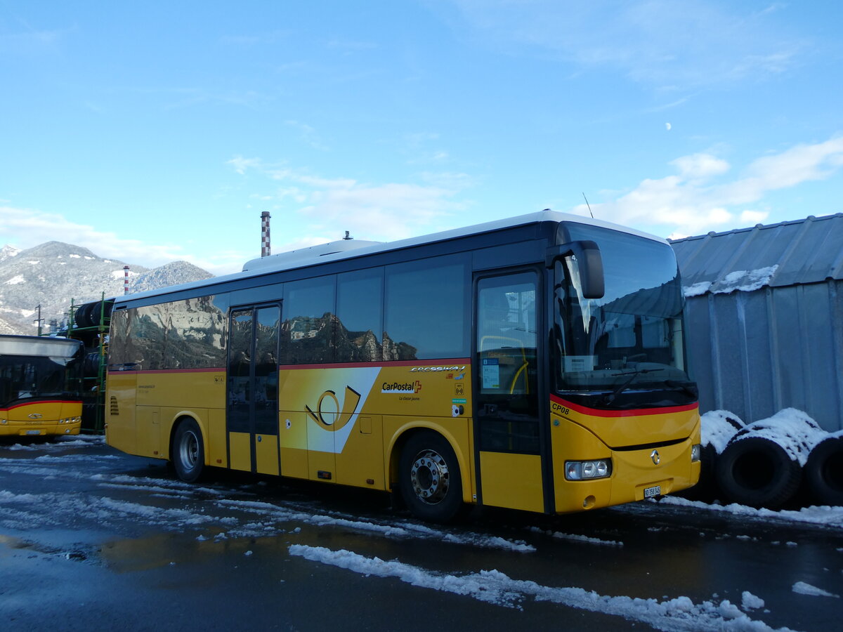 (231'164) - TPC Aigle - Nr. CP08/VD 358'345 - Irisbus am 12. Dezember 2021 in Collombey, Garage