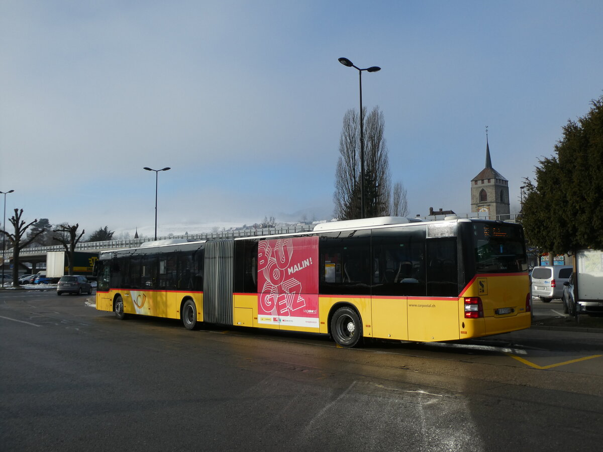 (231'251) - CarPostal Ouest - JU 52'076 - MAN (ex Nr. 38) am 14. Dezember 2021 beim Bahnhof Moudon