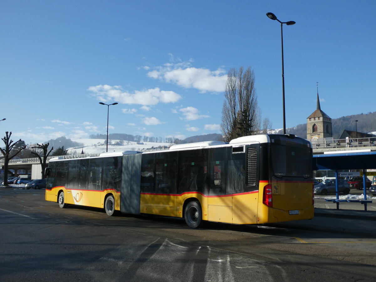 (231'261) - CarPostal Ouest - VD 578'161 - Mercedes am 14. Dezember 2021 beim Bahnhof Moudon