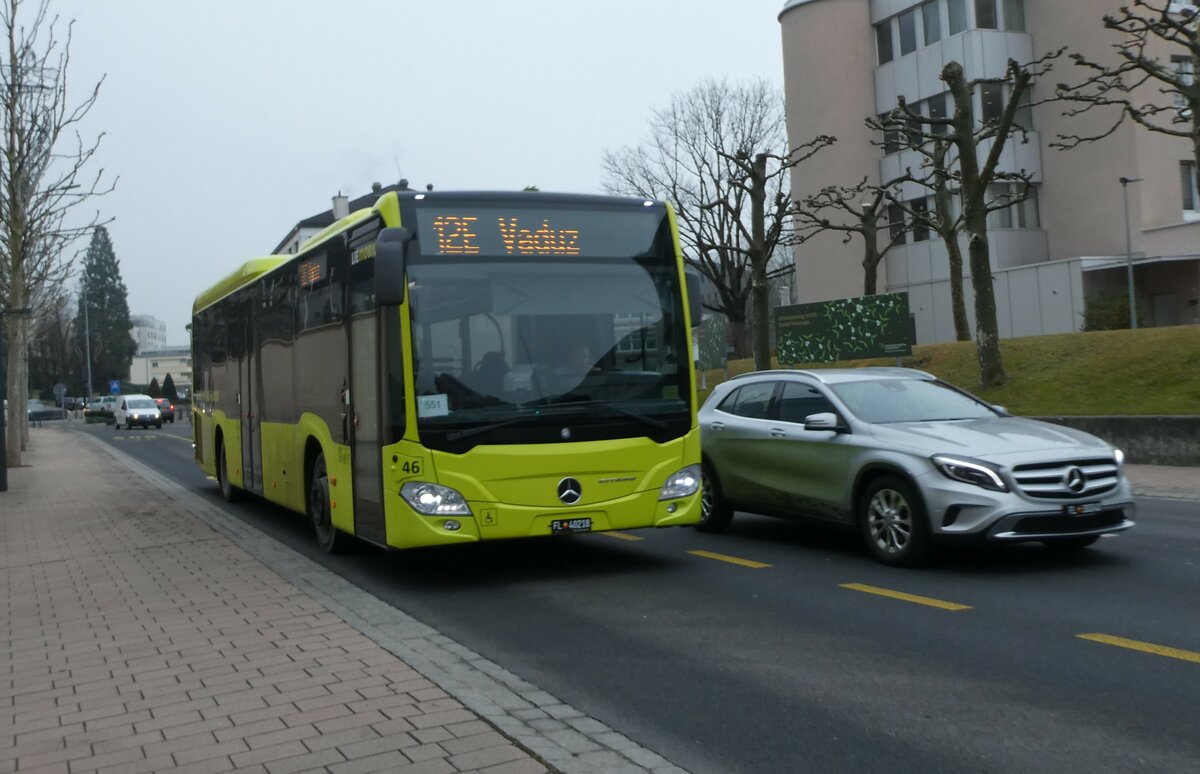 (231'326) - BOS PS Anstalt, Vaduz - Nr. 551/FL 40'218 - Mercedes (ex PLA Vaduz Nr. 46) am 15. Dezember 2021 in Vaduz, Post