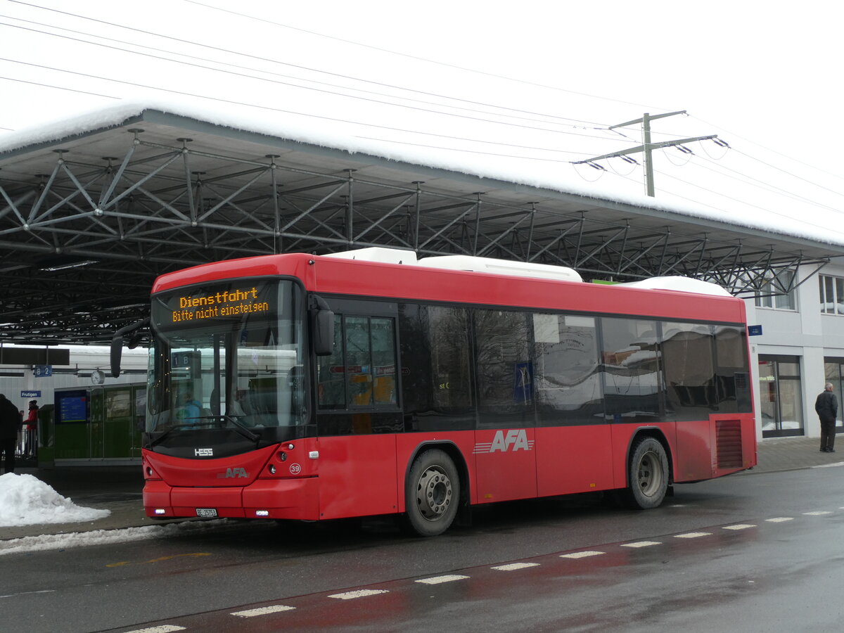 (231'386) - AFA Adelboden - Nr. 39/BE 25'753 - Scania/Hess am 16. Dezember 2021 beim Bahnhof Frutigen