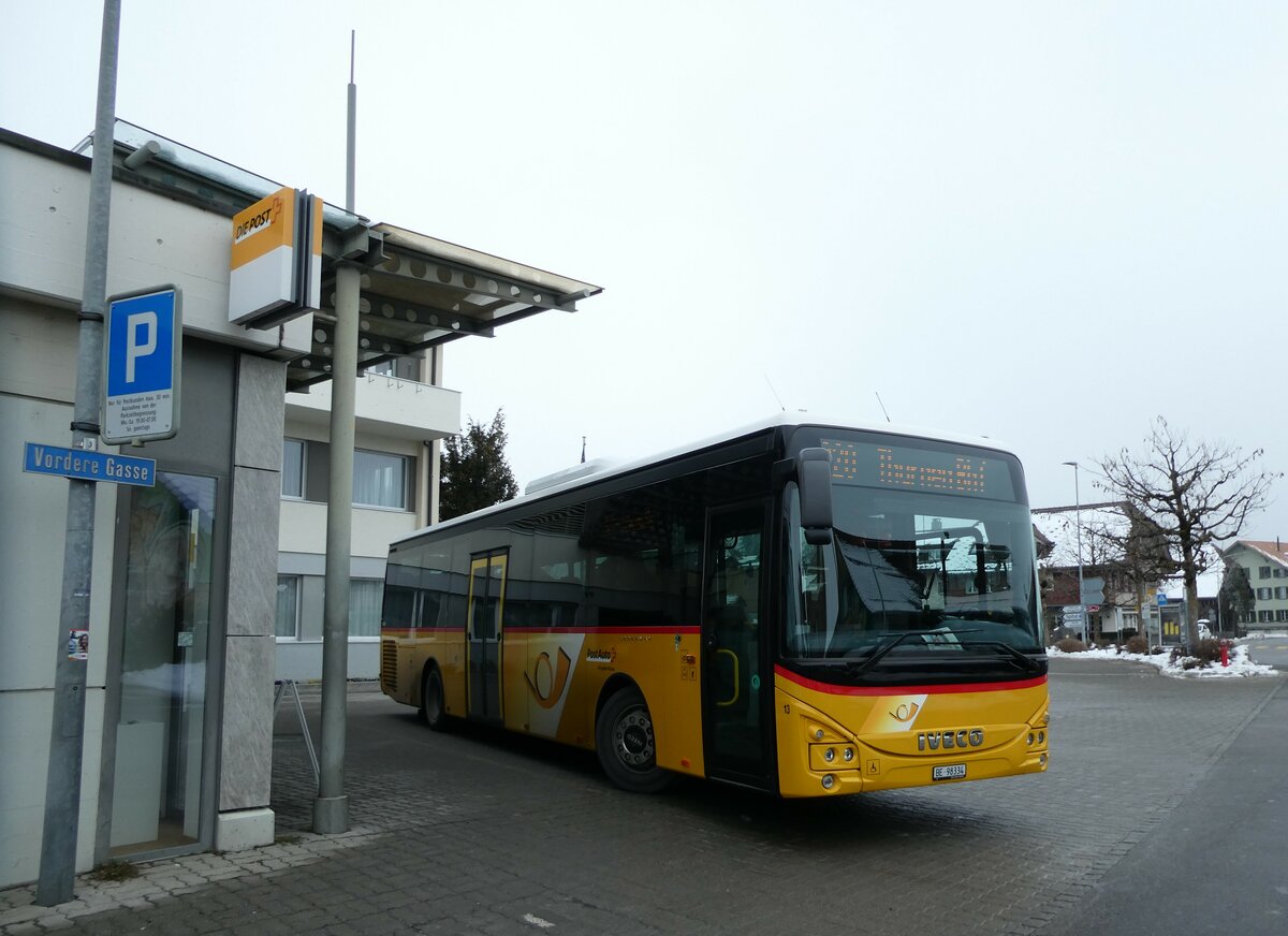 (231'426) - Engeloch, Riggisberg - Nr. 13/BE 98'334 - Iveco am 17. Dezember 2021 in Riggisberg, Post