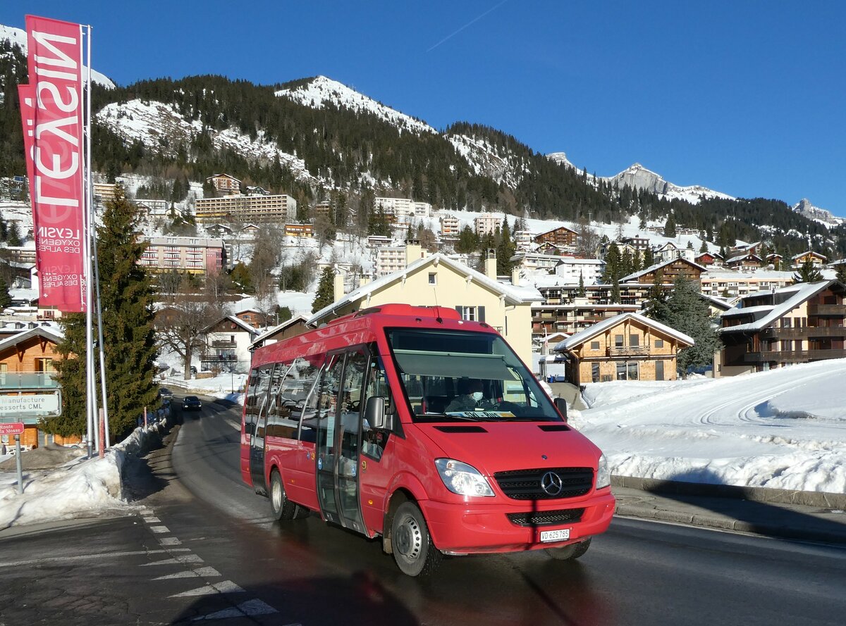 (231'440) - Leysin-Excusions, Leysin - VD 625'785 - Mercedes (ex VZO Grningen Nr. 251) am 18. Dezember 2021 in Leysin, Route des Ormonts