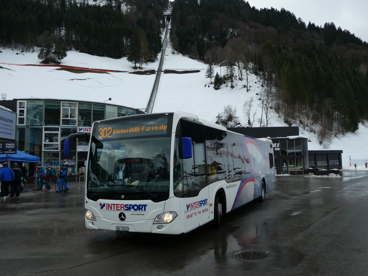 (231'560) - EAB Engelberg - Nr. 5/OW 20'241 - Mercedes (ex VZO Grningen; ex Vorfhrfahrzeug) am 26. Dezember 2021 in Engelberg, Talstation Titlis