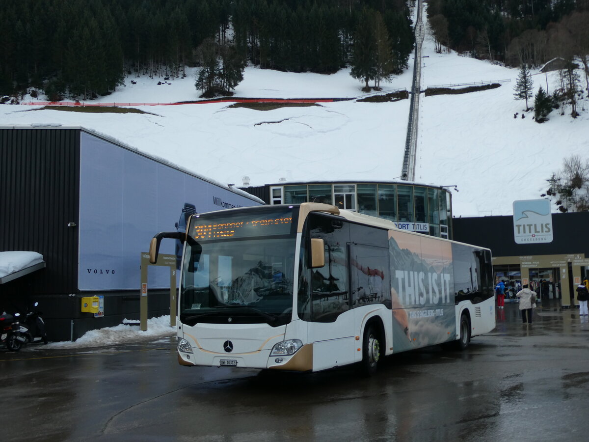 (231'565) - EAB Engelberg - Nr. 7/OW 10'312 - Mercedes (ex MBC Morges Nr. 301) am 26. Dezember 2021 in Engelberg, Talstation Titlis