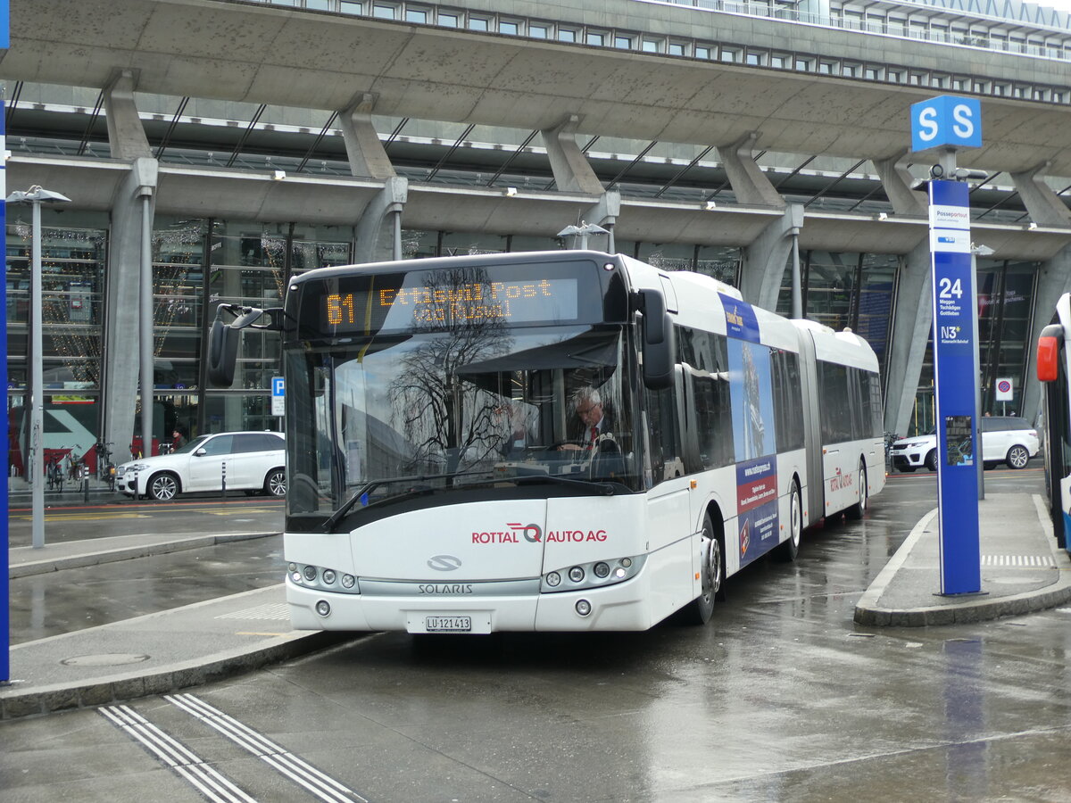 (231'584) - ARAG Ruswil - Nr. 41/LU 121'413 - Solaris am 26. Dezember 2021 beim Bahnhof Luzern