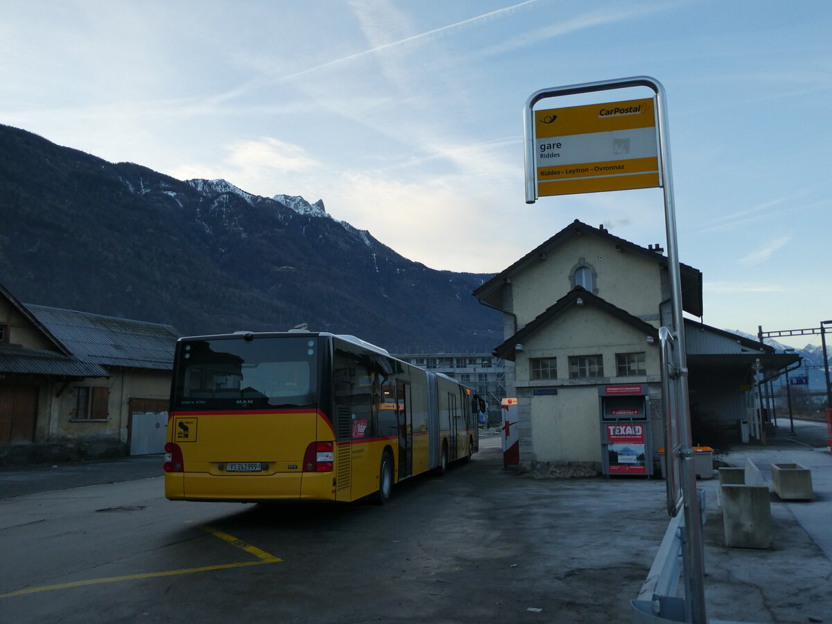 (231'609) - Buchard, Leytron - VS 243'999 - MAN am 1. Januar 2022 beim Bahnhof Riddes