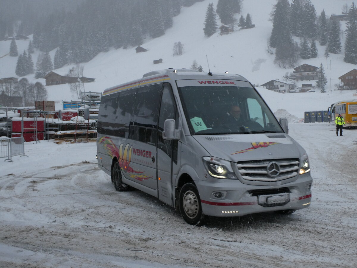 (231'798) - Wenger, Interlaken - Nr. 2/BE 483'462 - Mercedes am 9. Januar 2022 in Adelboden, Weltcup