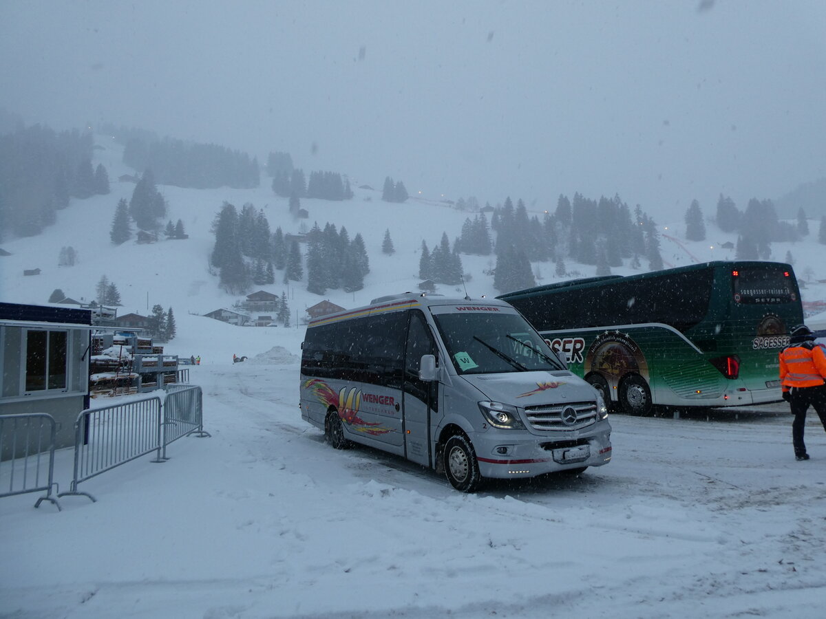 (231'828) - Wenger, Interlaken - Nr. 2/BE 483'462 - Mercedes am 9. Januar 2022 in Adelboden, Weltcup