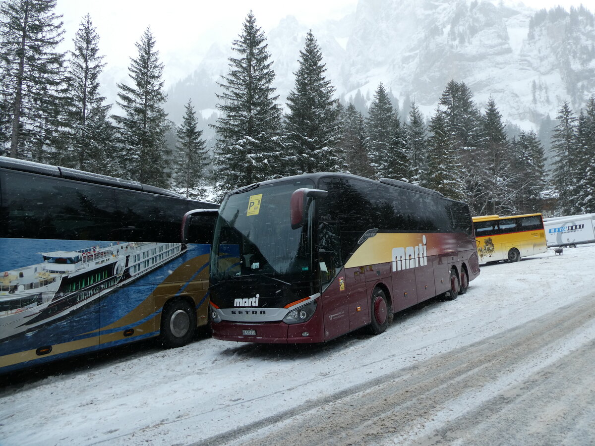 (231'914) - Marti, Kallnach - Nr. 15/BE 572'215 - Setra am 9. Januar 2022 in Adelboden, Unter dem Birg