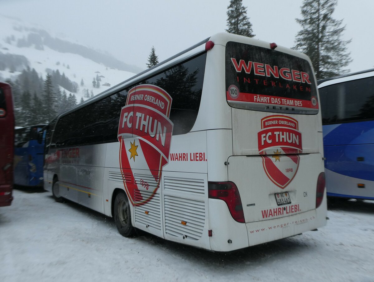 (231'916) - Wenger, Interlaken - Nr. 1/BE 483'461 - Setra am 9. Januar 2022 in Adelboden, Unter dem Birg