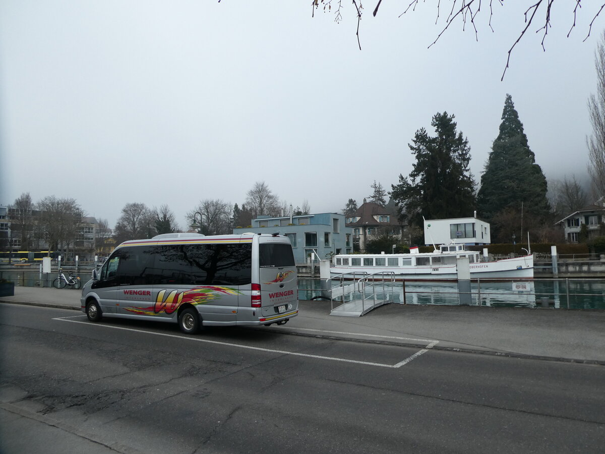 (232'022) - Wenger, Interlaken - Nr. 2/BE 483'462 - Mercedes am 15. Januar 2022 bei der Schifflndte Thun