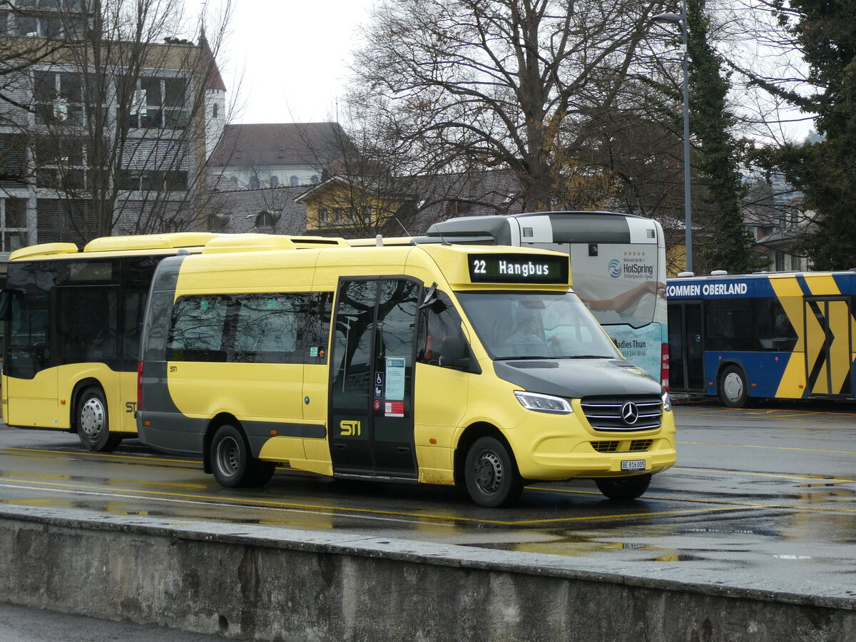 (232'155) - STI Thun - Nr. 5/BE 816'005 - Mercedes am 20. Januar 2022 bei der Schifflndte Thun