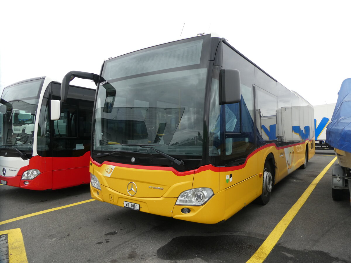 (232'701) - CarPostal Ouest - VD 1080 - Mercedes (ex TPB, Sdeilles) am 6. Februar 2022 in Kerzers, Interbus