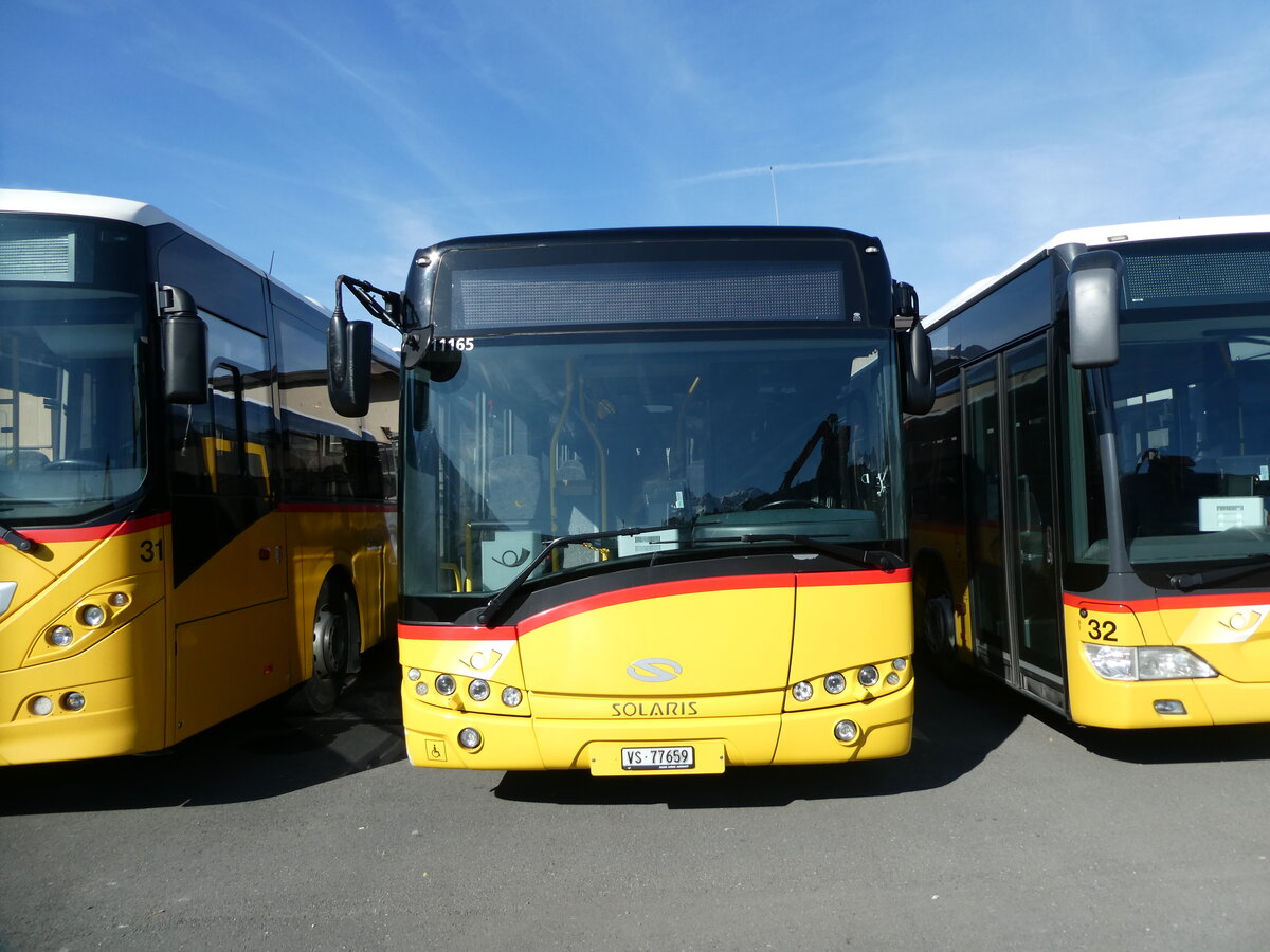 (232'776) - MOB Montreux - Nr. 30/VS 77'659 - Solaris am 12. Februar 2022 in Collombey, Garage TPC