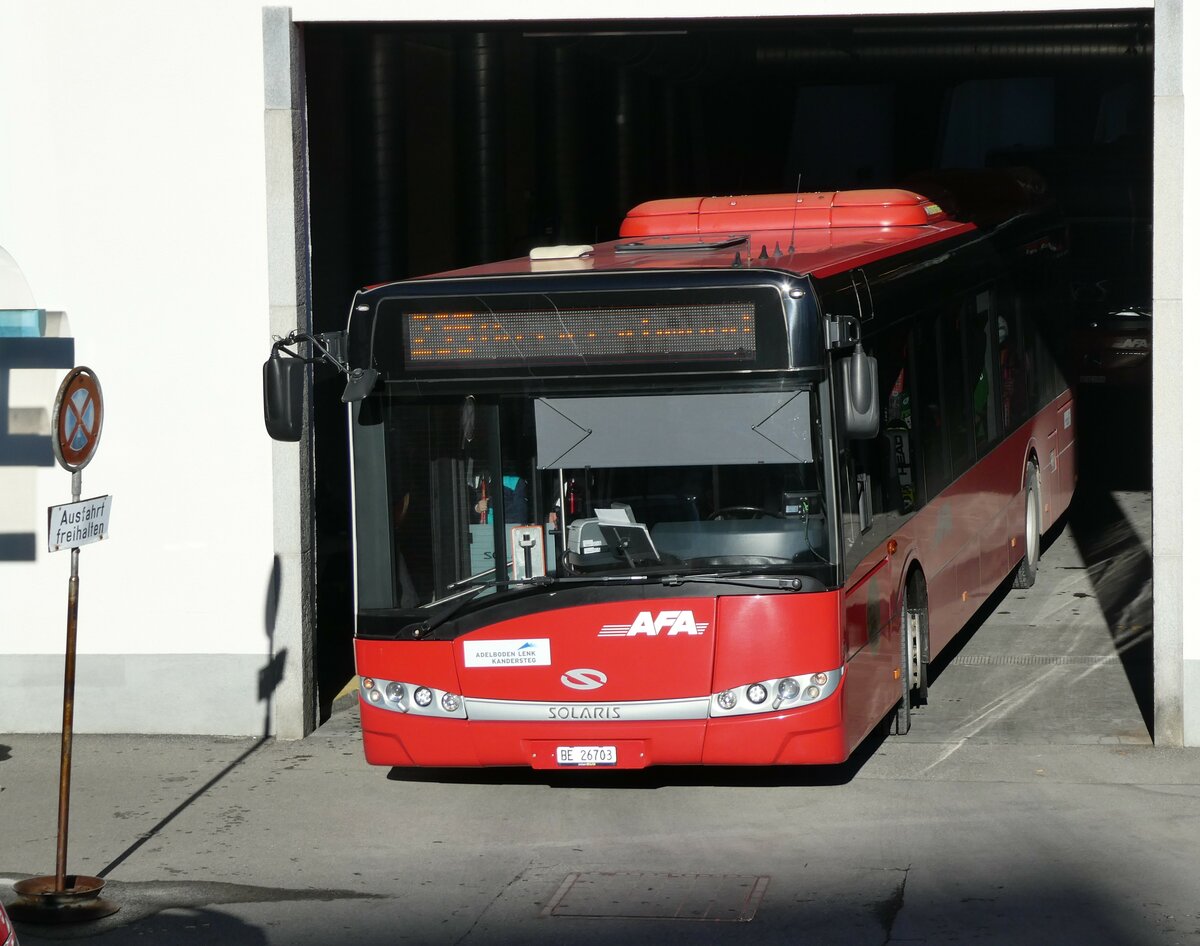 (233'096) - AFA Adelboden - Nr. 30/BE 26'703 - Solaris am 23. Februar 2022 in Adelboden, Busstation