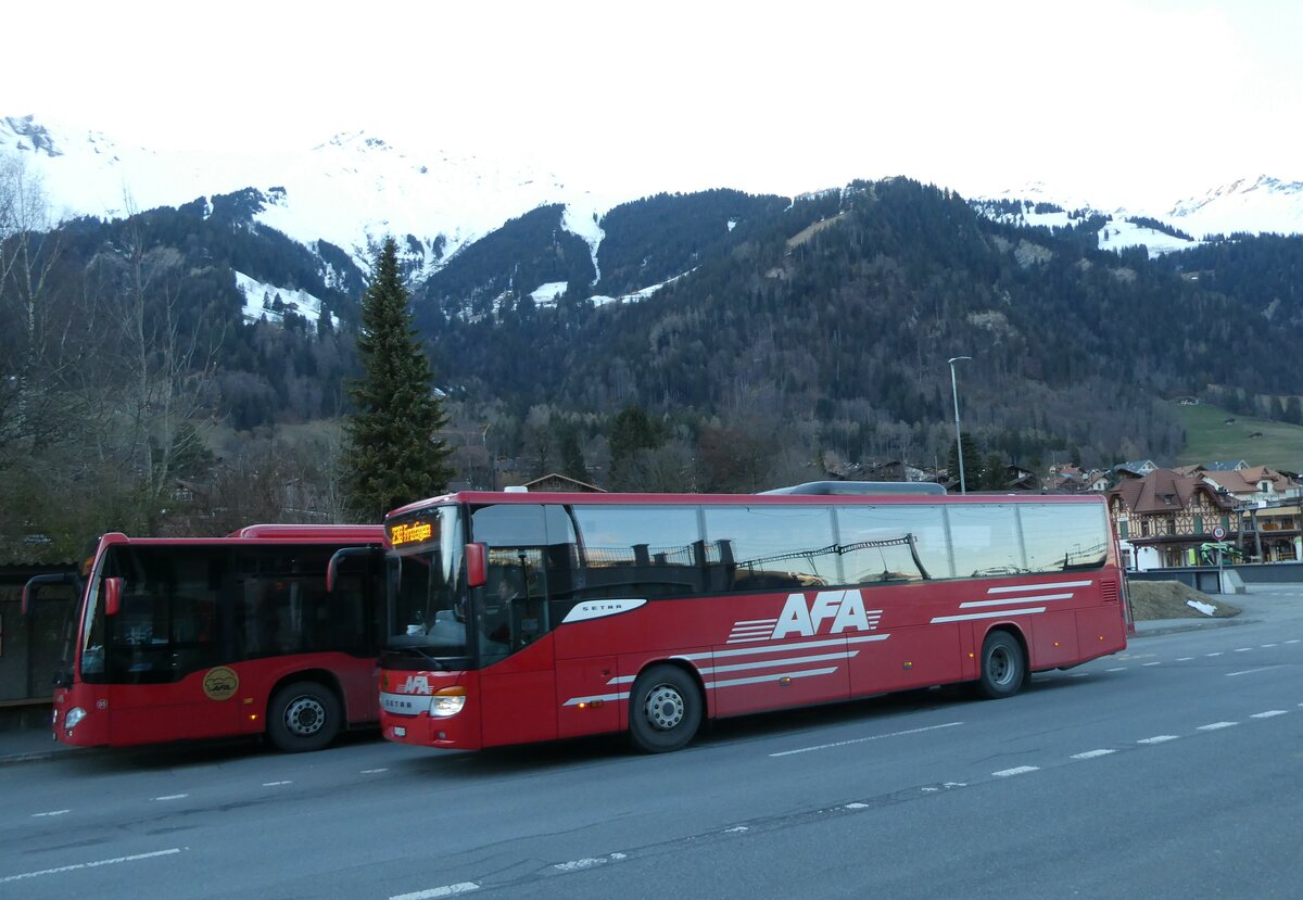 (233'113) - AFA Adelboden - Nr. 24/BE 26'701 - Setra am 23. Februar 2022 beim Bahnhof Frutigen