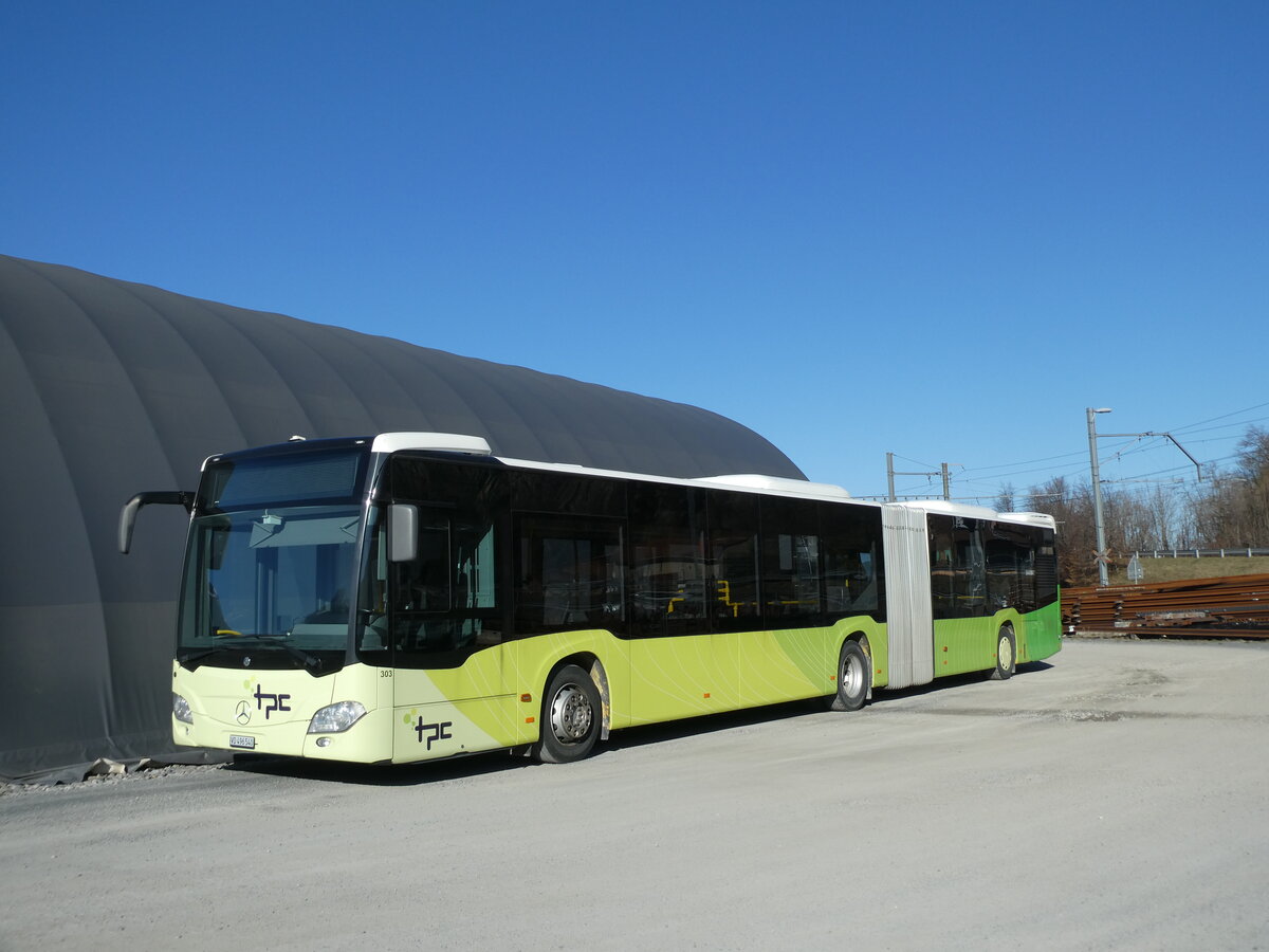 (233'137) - TPC Aigle - Nr. 303/VD 496'540 - Mercedes (ex PostAuto Bern Nr. 633) am 26. Februar 2022 in Aigle, Dpt