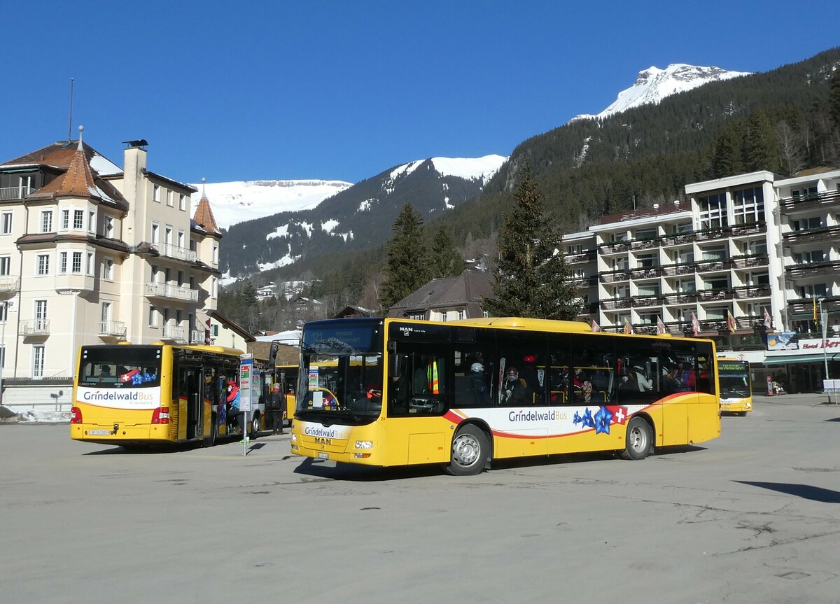 (233'249) - Grindelwaldbus, Grindelwald - Nr. 24/BE 364'408 - MAN/Gppel am 27. Februar 2022 beim Bahnhof Grindelwald