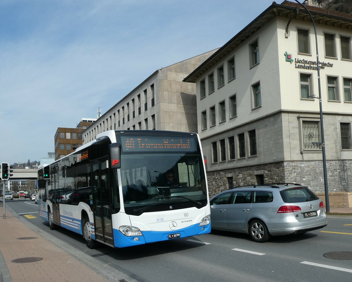 (233'552) - Schdler, Triesenberg (RTB 60) - FL 36'799 - Mercedes am 8. Mrz 2022 in Vaduz, Post