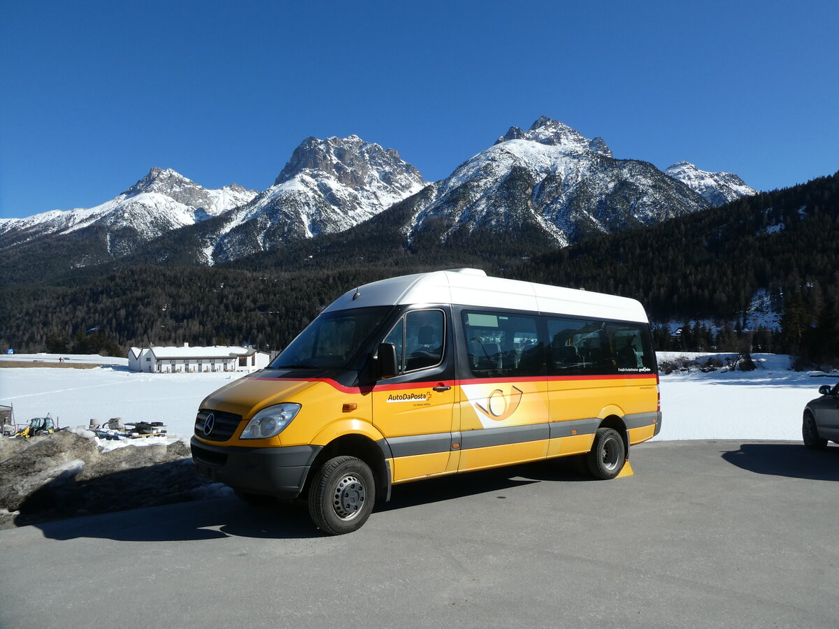 (233'694) - PostAuto Graubnden - (GR 78'339) - Mercedes (ex Graf, Brail) am 10. Mrz 2022 in Scuol, Garage