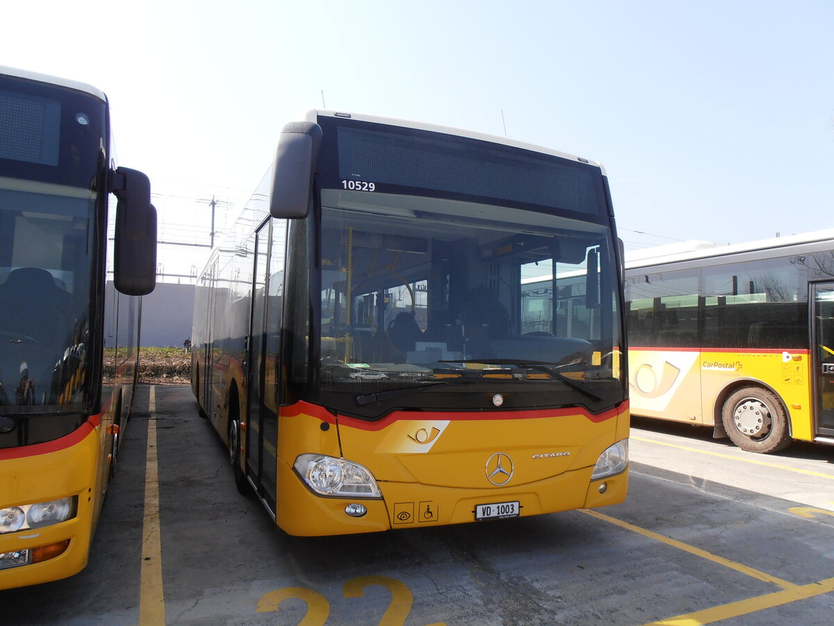 (234'010) - CarPostal Ouest - VD 1003 - Mercedes (ex TPB, Sdeilles) am 20. Mrz 2022 in Yverdon, Garage