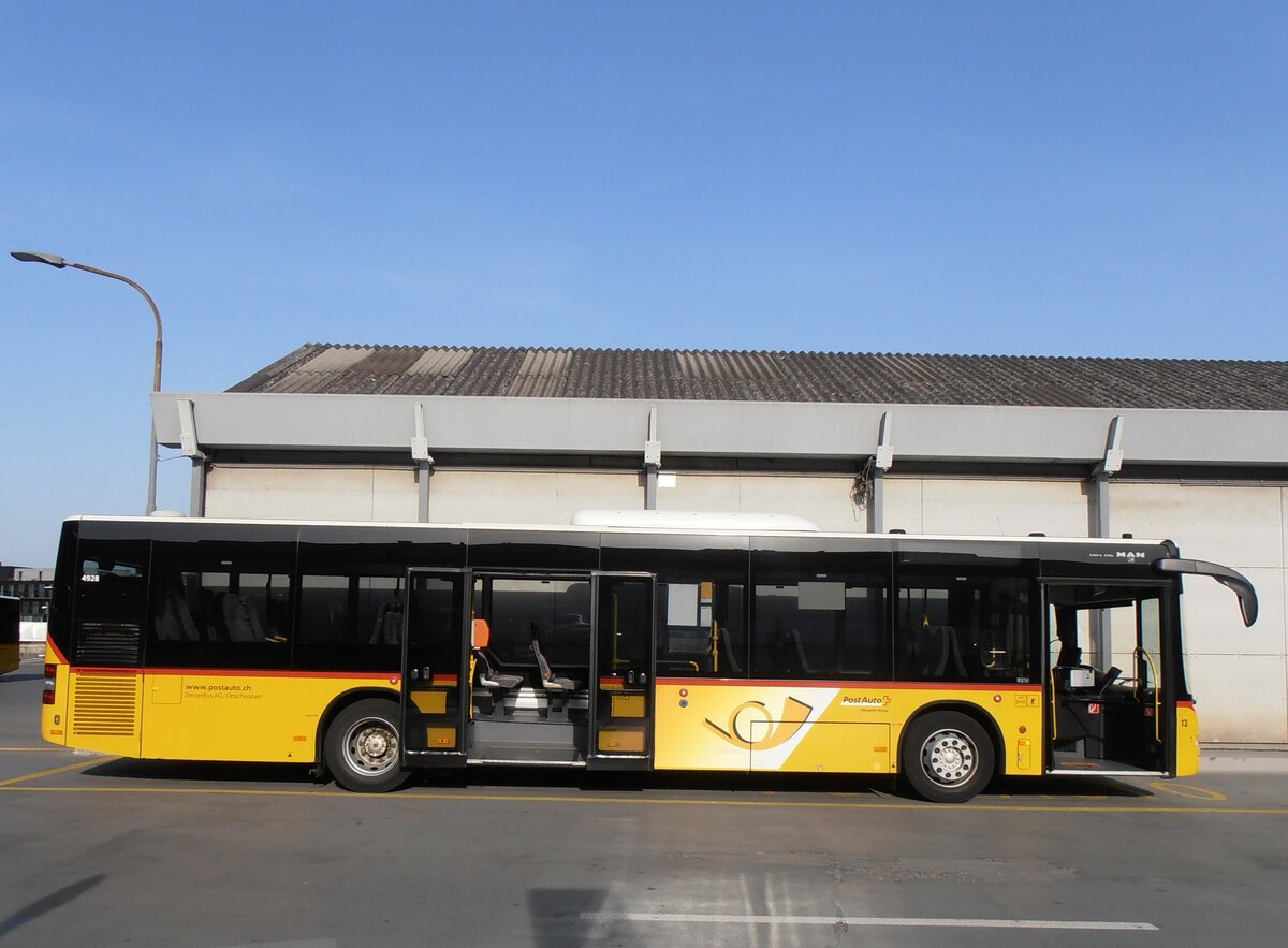 (234'155) - Steiner, Ortschwaben - Nr. 13/BE 47'894 - MNA am 28. Mrz 2022 in Bern, Postautostation