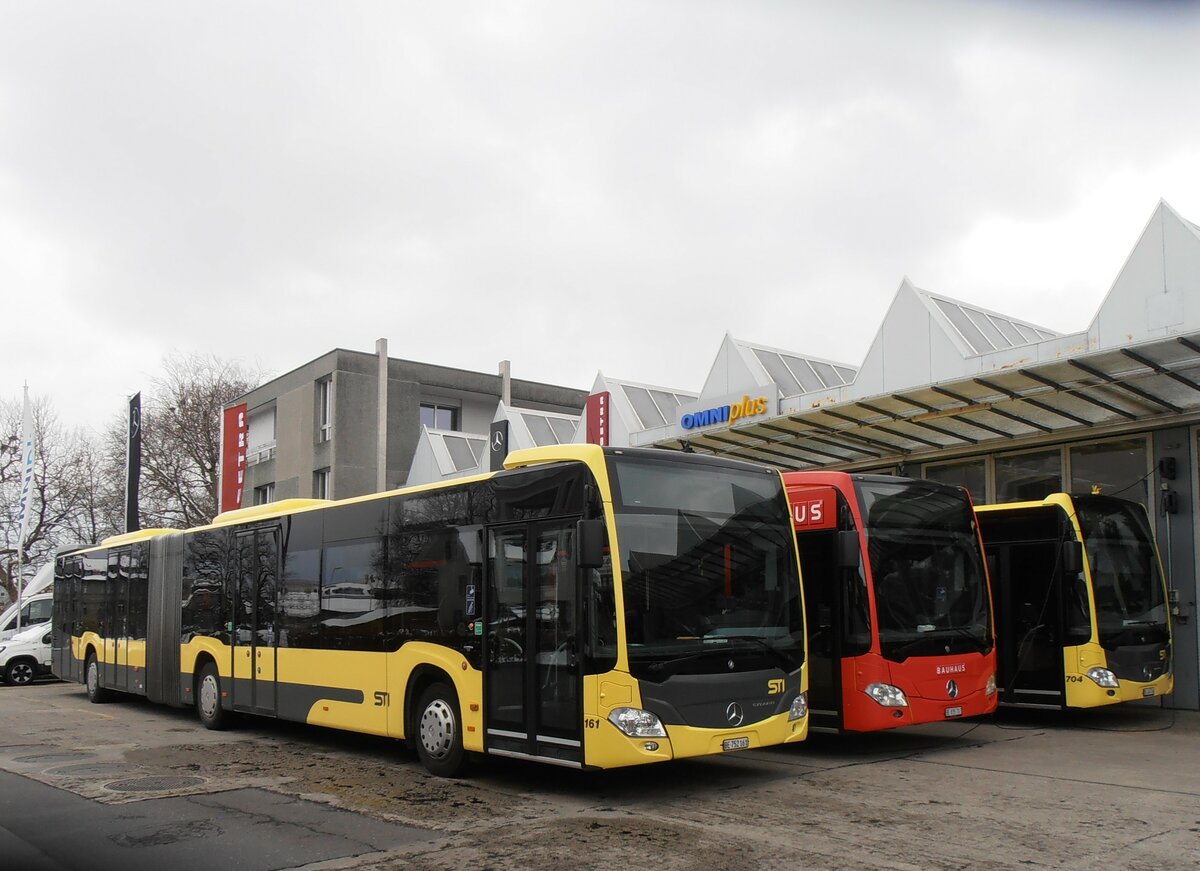 (234'164) - STI Thun - Nr. 161/BE 752'161 - Mercedes am 3. April 2022 in Thun, Garage