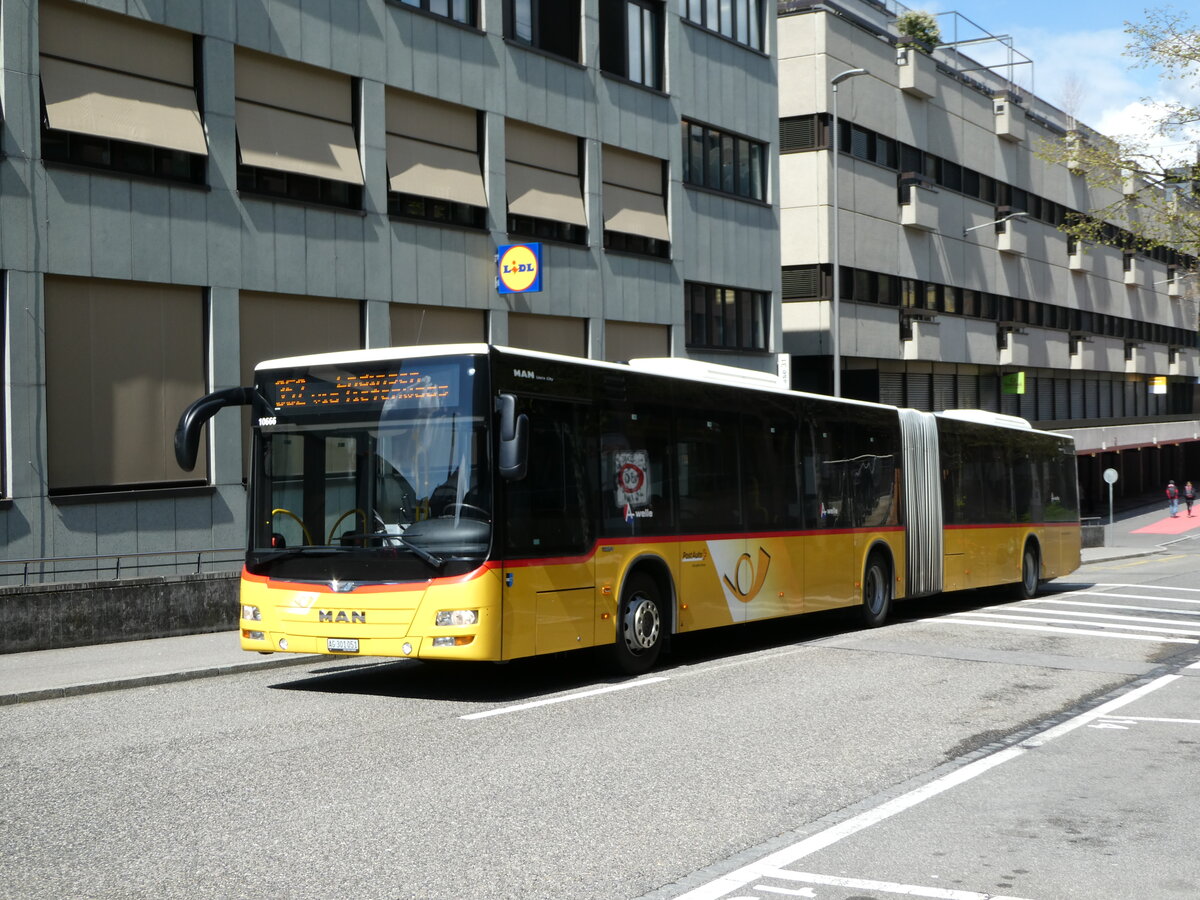 (234'345) - PostAuto Nordschweiz - AG 301'051 - MAN am 10. April 2022 beim Bahnhof Baden