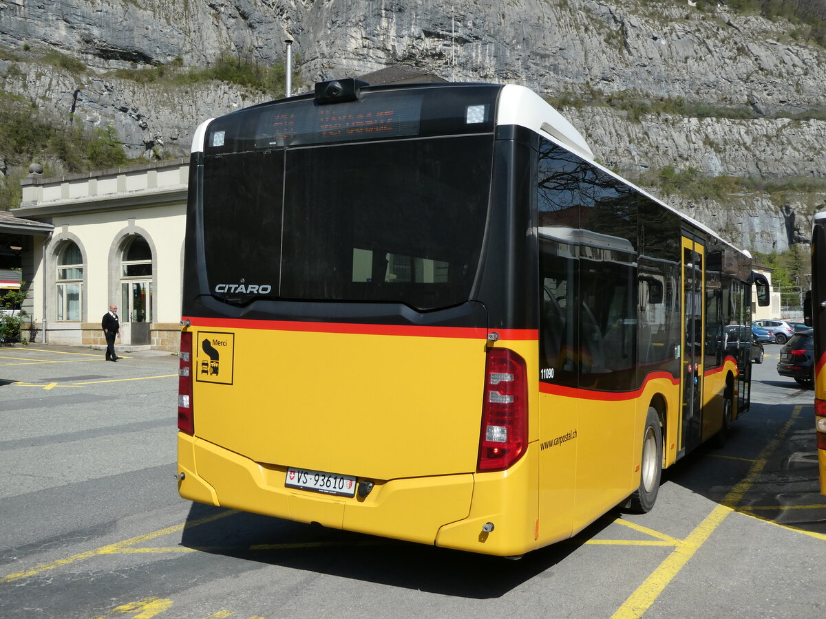 (234'567) - TPC Aigle - Nr. CP28/VS 93'610 - Mercedes am 15. April 2022 beim Bahnhof St-Maurice