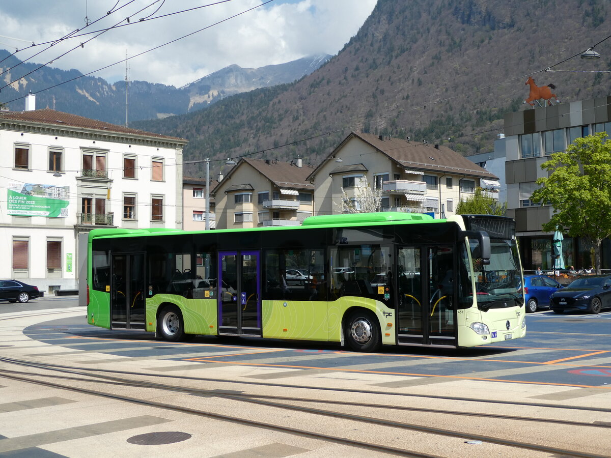 (234'578) - TPC Aigle - Nr. 457/VS 55'163 - Mercedes (ex Ledermair, A-Schwaz) am 15. April 2022 beim Bahnhof Aigle