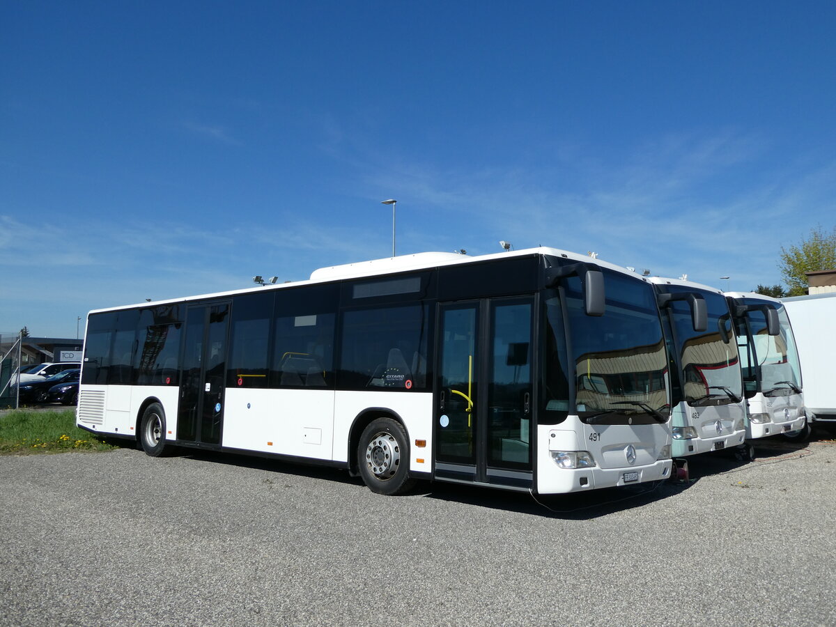 (234'719) - Intertours, Domdidier - Nr. 491/FR 300'491 - Mercedes (ex Steiner, Ortschwaben Nr. 12) am 18. April 2022 in Domdidier, Garage