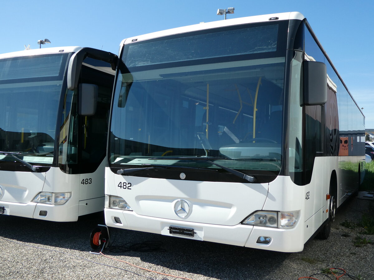 (234'723) - Intertours, Domdidier - Nr. 482 - Mercedes (ex PostAuto Bern Nr. 9; ex Klopfstein, Laupen Nr. 9) am 18. April 2022 in Domdidier, Garage