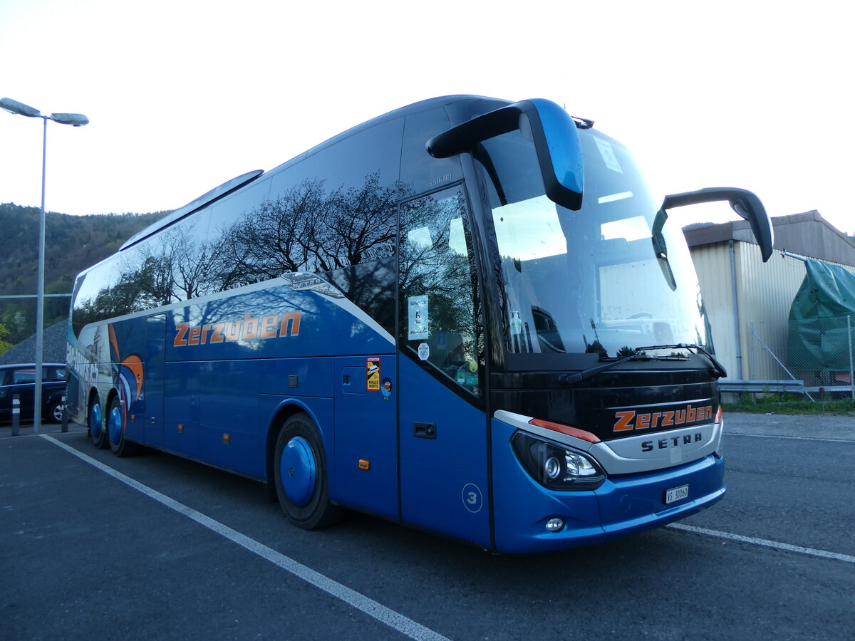 (234'784) - Zerzuben, Visp-Eyholz - Nr. 3/VS 30'060 - Setra am 19. April 2022 in Thun, Seestrasse