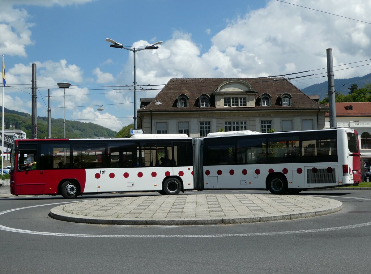 (234'947) - TPF Fribourg - Nr. 148/FR 300'346 - Volvo am 30. April 2022 beim Bahnhof Vevey