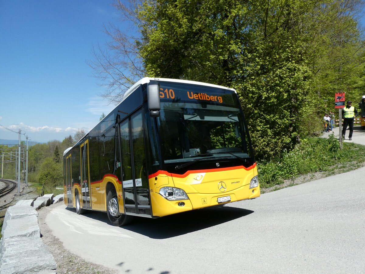 (235'013) - Stutz, Jonen - Nr. 413/AG 114'262 - Mercedes am 2. Mai 2022 beim Bahnhof Uetliberg